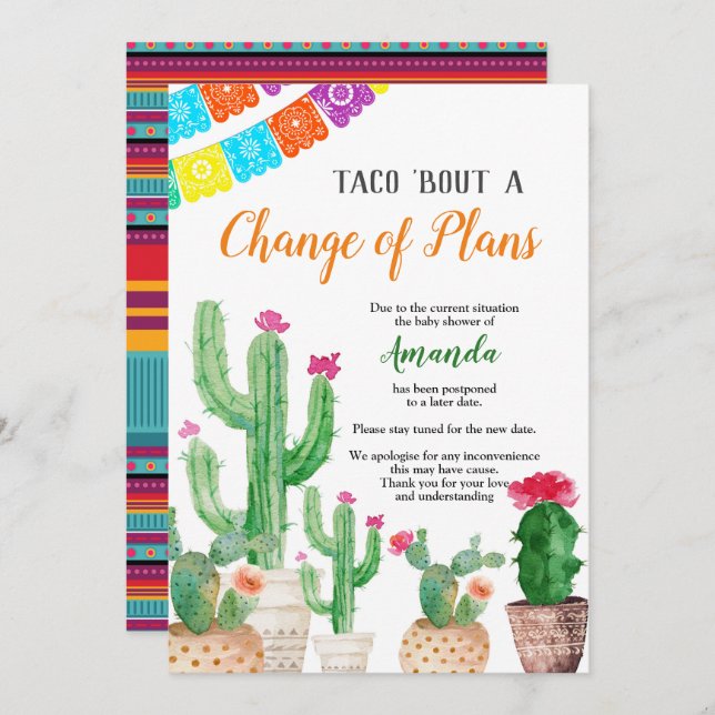 Mexicano Fiesta adiou o anúncio do Chá de fraldas (Frente/Verso)