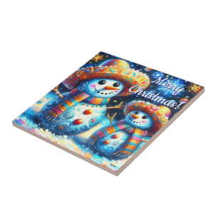 Mexicanos de Arte Folclórica Snowman Pessoas de ne