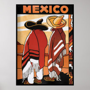 Mexicanos Zarapes do poster de viagens do ~ de