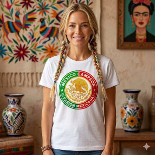 México Campeão Cores da Bandeira Gráfica Brasão Br