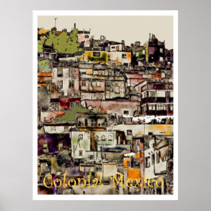 México-Hilltown colonial, poster