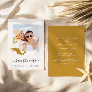 México Mapa Fotografia Casamento Salve o Cartão de