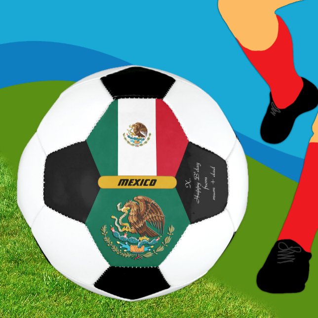 México personalizado, bandeira, bola de futebol fo (Criador carregado)