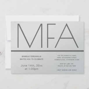 MFA Grau Convite para Festas de formatura Silver