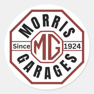 MG Morris Garages Adesivos redondos clássicos