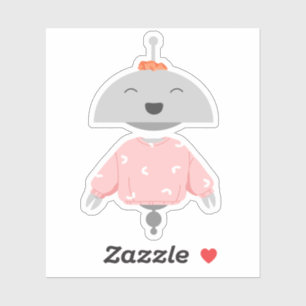 Mia com um adesivo Scrunchie