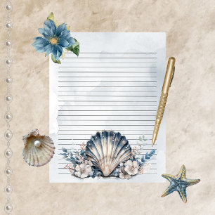 Mia Papel de carta Maiúscula Com Aquarela