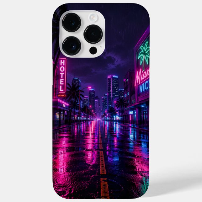 Miami Neon Night Cell Phone Case (Verso)