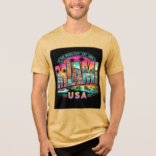 Miami Neon Retro Vintage Praia Art Deco Estilo EUA