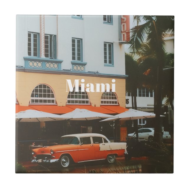 Miami Ocean Drive  Lembrança de Viagem (Frente)