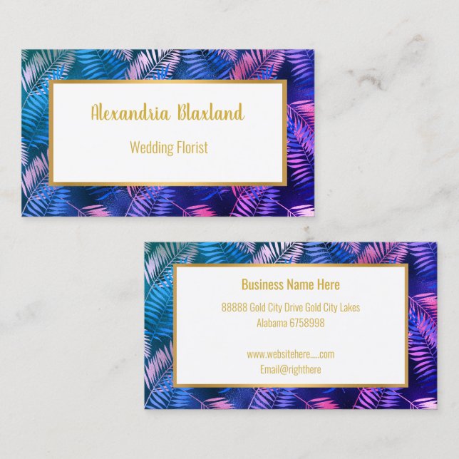 MIAMI TROPICAL PALM CARTÃO DE VISITA (Frente/Verso)