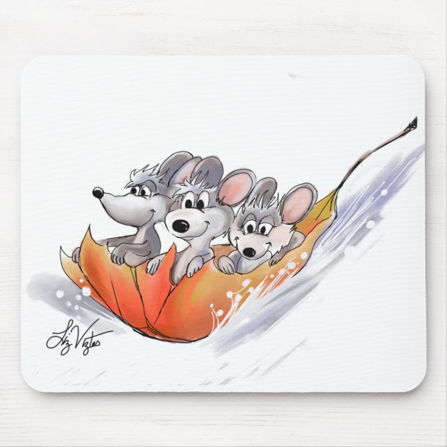 Mic, Mac e Moe's Winter Holiday Mousepad (Frente)