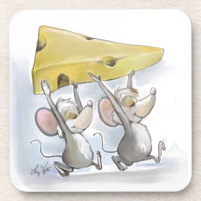 Mic & Mac Trazendo A Porta copos De Cortiça De Que (Frente)