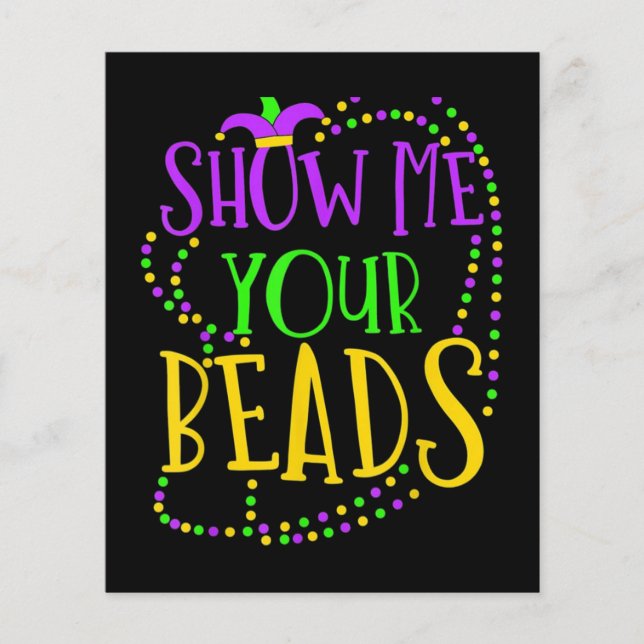 Miçangas de Nova Orleans Mardi Gras (Frente)