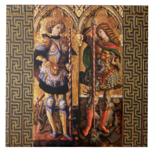 Michael Archangel e o Santo George com Dragão