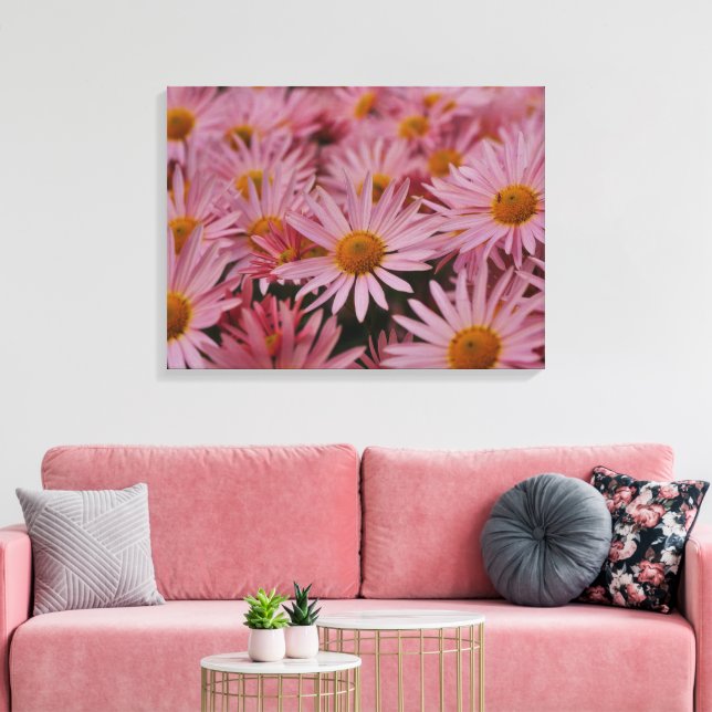 Michaelmas Daisies Canvas Print (Insitu(Sala de estar))