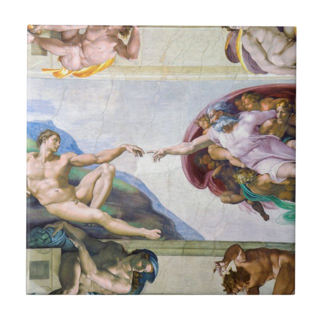 Michelangelo - Criação de Adão, Capela Sistina (Frente)