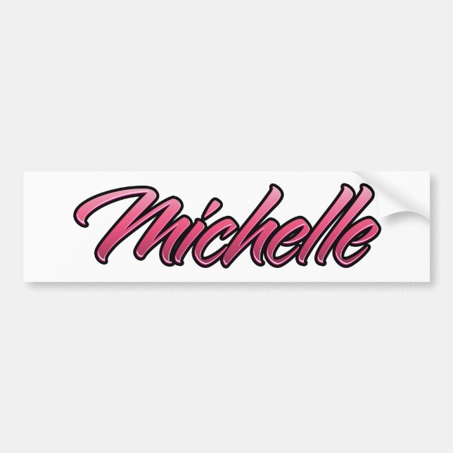 Michelle adesivos rosa desbotado Sticker (Frente)