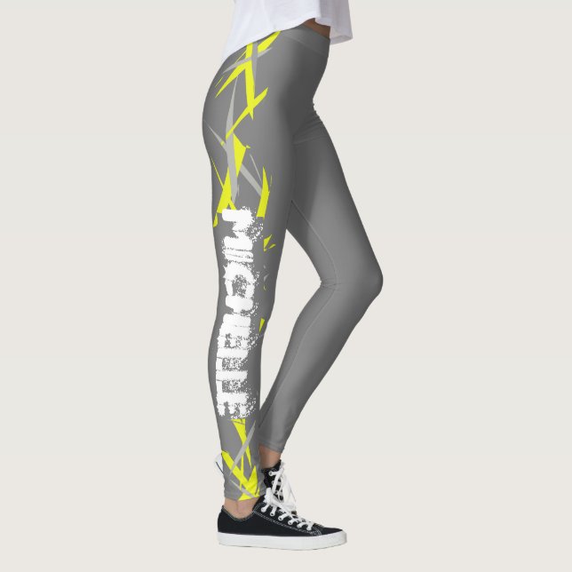 Michelle Adicione Seu Nome Leggings de Abstrato Ar (Direita)