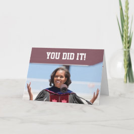 Michelle Obama - Cartão de Graduação