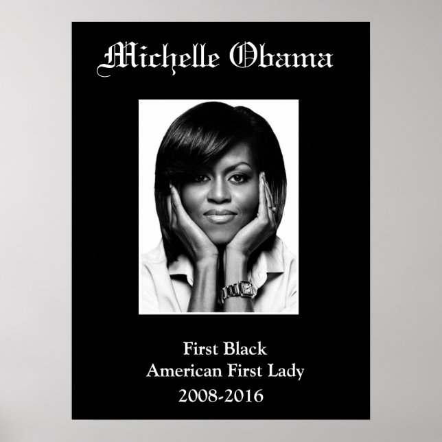 MICHELLE OBAMA PRIMEIRO poster (Frente)