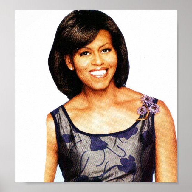 MICHELLE OBAMA SMILILING poster (Frente)