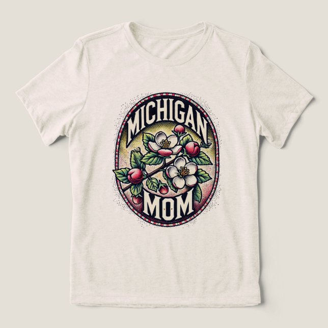 Michigan Mãe Cherry Blossom Tree State Flower (Design frontal)