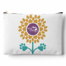 Michigan Paw Imprime Sunflower Viagem Pouch