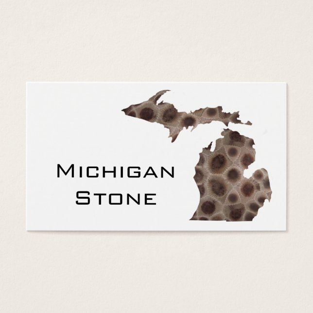 Michigan Petoskey Stone, Excelente Lagos mitten (Frente)