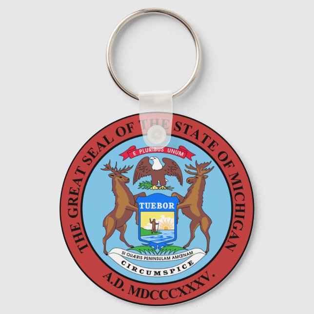 Michigan State Seal Chaveiro (Frente)