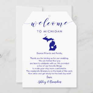Michigan Wedding Tag Letter Itinerary Marinho