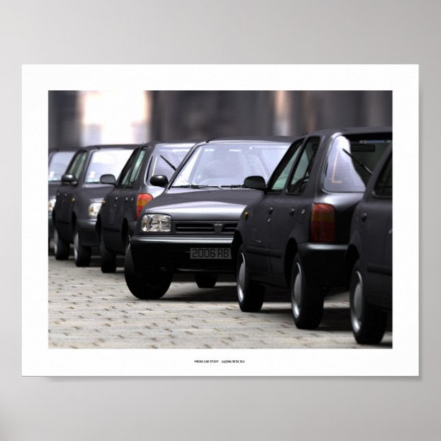 MICRA CAR STUDY 4 Computer Art Poster (Frente)