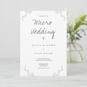Micro Wedding White Cinza Foles