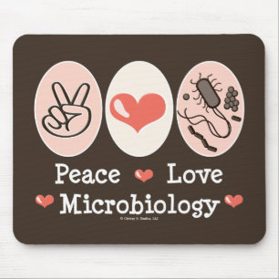 Microbiologia Mousepad do amor da paz
