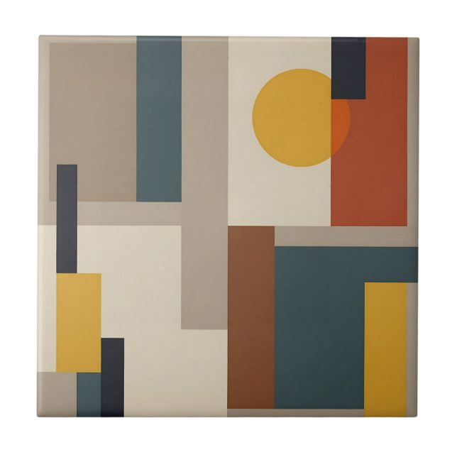 Mid Century Abstract Geometric Harmony (Frente)