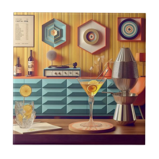 Mid Century Atomic Retro Futuristic Party Room (Frente)