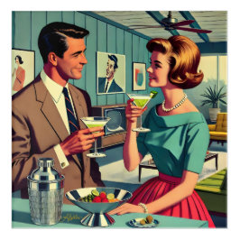 Mid Century Cocktail Party Couples - House Warming