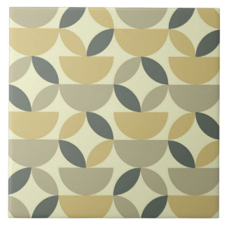 Mid Century Earth tone half Circles and  shapes 