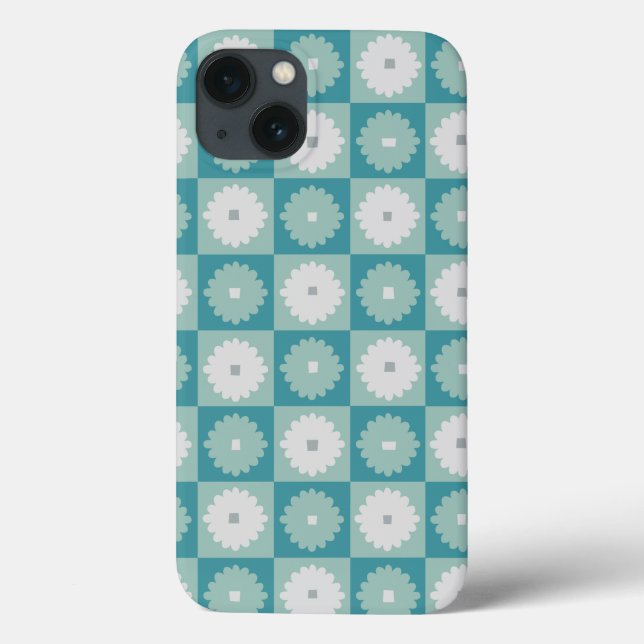 Mid Century Modern Geometric Flower iPad Mini Case (Verso)