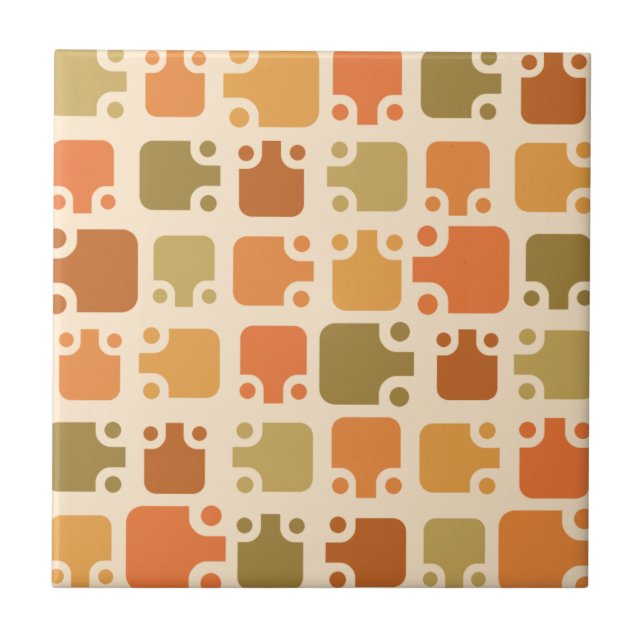Mid Century Modern Pattern Ochre (Frente)