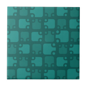 Mid Century Modern Pattern Teal
