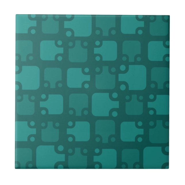 Mid Century Modern Pattern Teal (Frente)