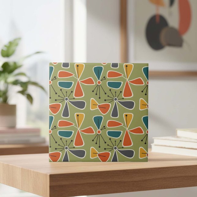 Mid-Century Modern Pinwheel Abstrato #10 ID1224 (Criador carregado)