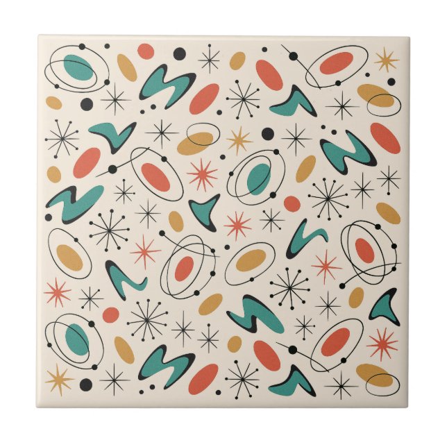 Mid Century Modern Starburst Pattern (Frente)