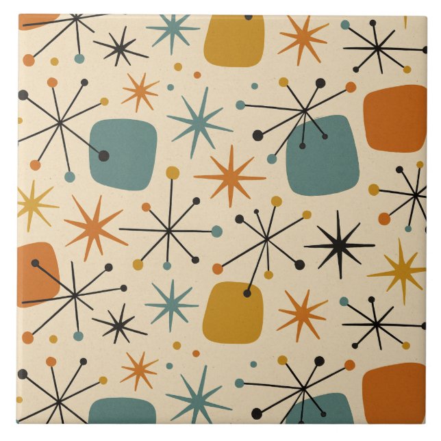 Mid Century Modern Starburst Pattern (Frente)