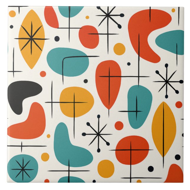 Mid Century Modern Starburst Pattern (Frente)