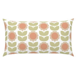 Mid-Century Pastel Pink Retro Floral Pattern