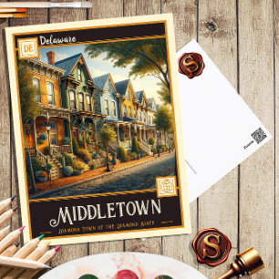Middletown, Delaware Cartão postal Vintage
