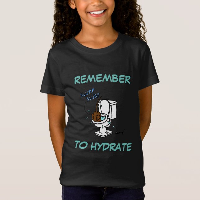 Midge "Lembra-se de hidratar" Camisas Escuras (Frente)