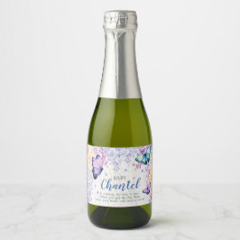 Mídia de vinho espumante personalizada com borbole